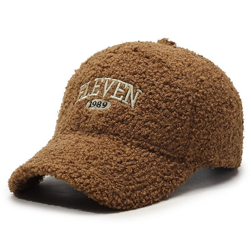 Warm Baseball Cap Winter Lambskin Thickened Hat for Men & Women.