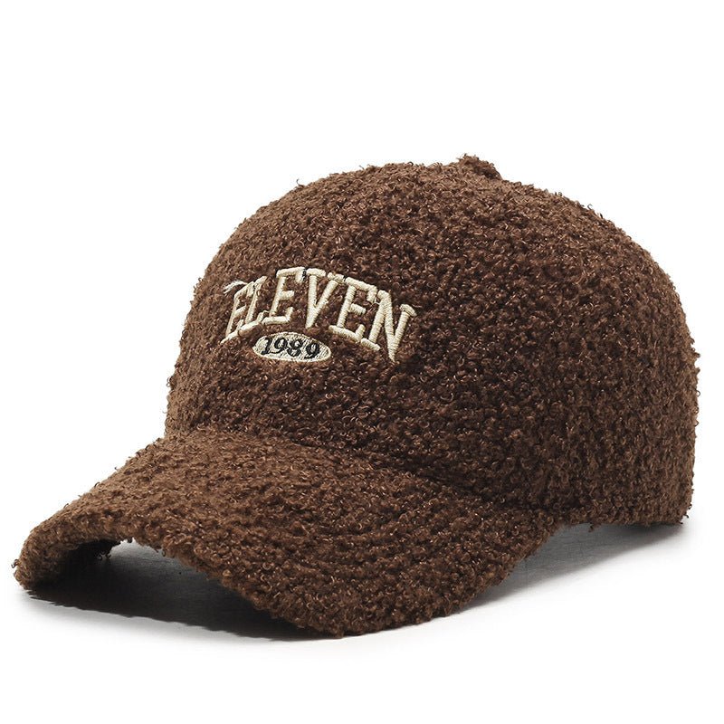 Warm Baseball Cap Winter Lambskin Thickened Hat for Men & Women.