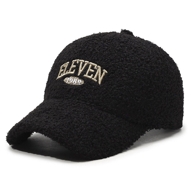 Warm Baseball Cap Winter Lambskin Thickened Hat for Men & Women.