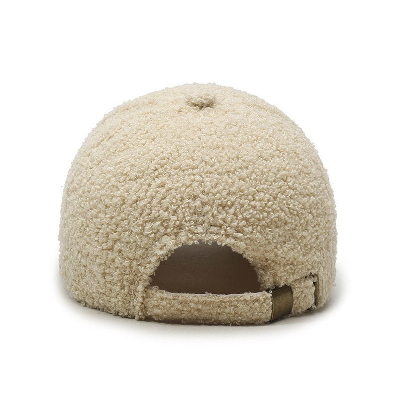 Warm Baseball Cap Winter Lambskin Thickened Hat for Men & Women.