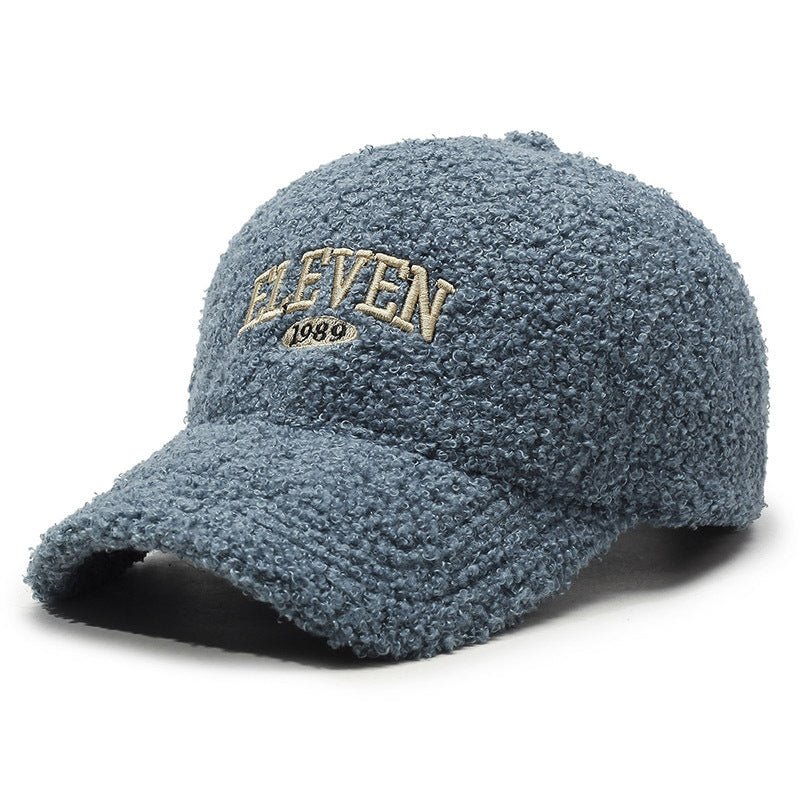 Warm Baseball Cap Winter Lambskin Thickened Hat for Men & Women.