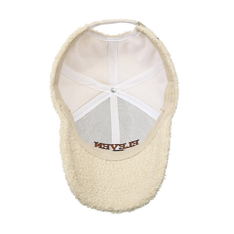 Warm Baseball Cap Winter Lambskin Thickened Hat for Men & Women.