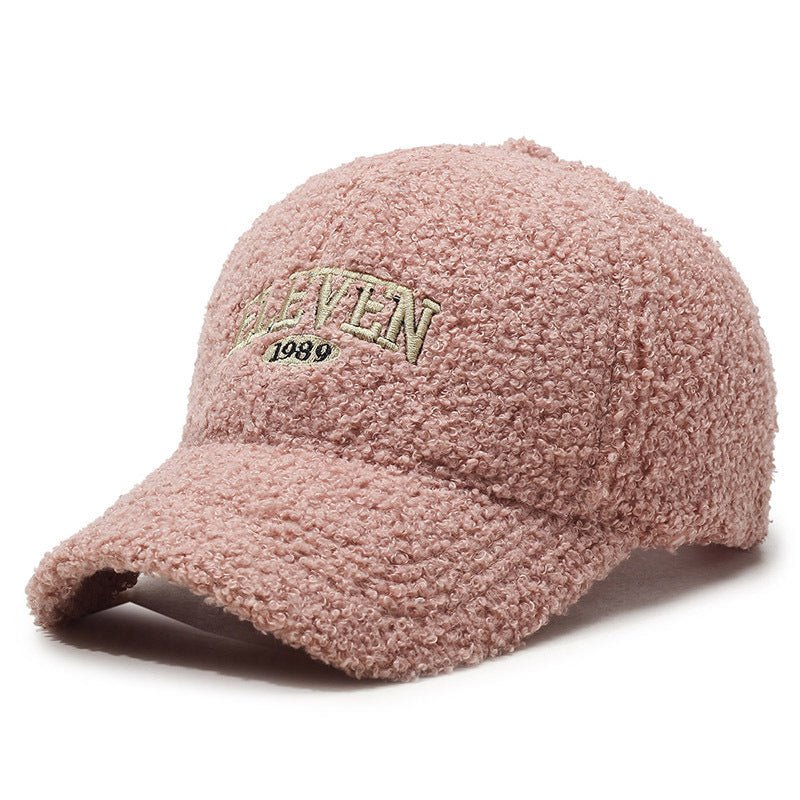 Warm Baseball Cap Winter Lambskin Thickened Hat for Men & Women.