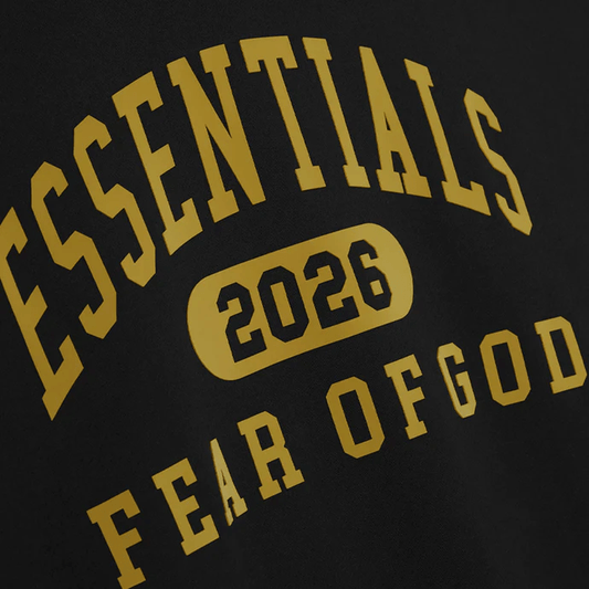 Fear Of God Essentials Classic Fleece Hoodie Vintage Black 2026 - Alvenah - Essentials